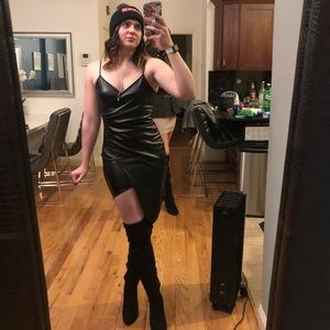 Black pleather dress